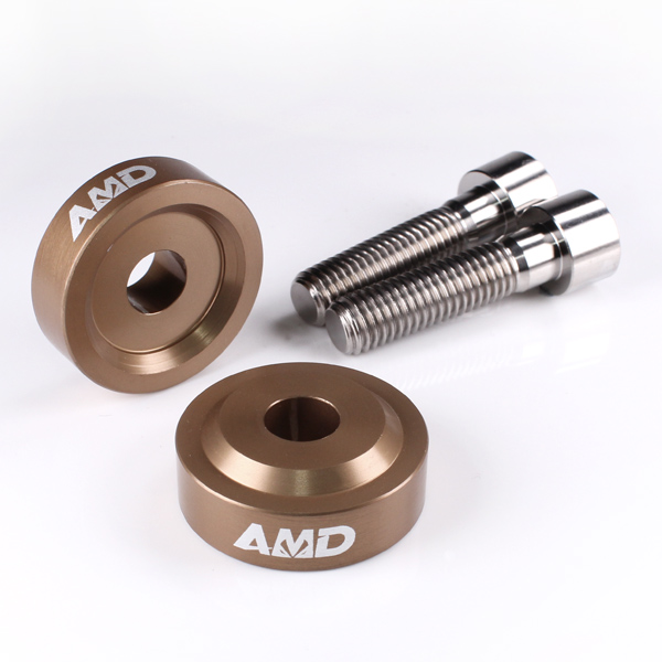 AMD Aprilia Tuono V4R 1000, V4 1100 RR + Factory, V4 1100 Factory 2021>  Bar Risers +10mm Bronze - Titanium Bolts