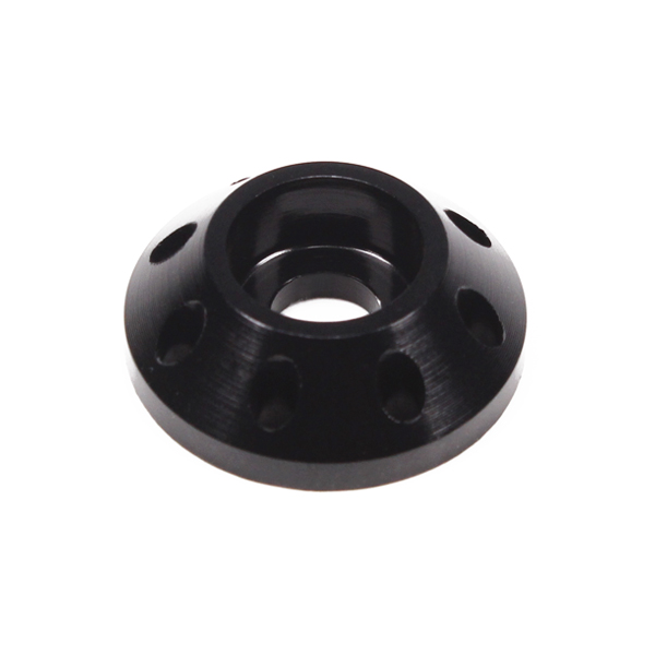 AMD M6 Aluminium Drilled Cone Washer 22mm OD / Black