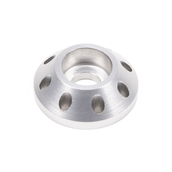 AMD M6 Aluminium Drilled Cone Washer 22mm OD / Silver